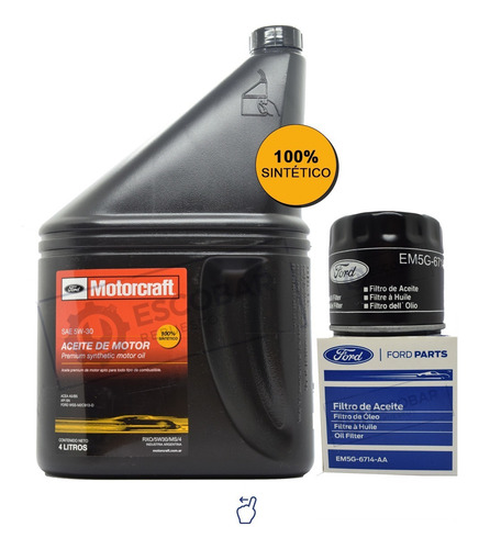 Kit Aceite Sinté Motorcraft 5w30 + Filtro Aceite Ford Ecospo