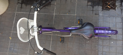 Bicicleta Robinson Infantil, Rodado 20, Violeta, Con Canasto