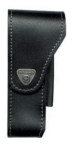 Funda De Piel Victorinox® Navajas De 111mm, Porta Linterna Color Negro