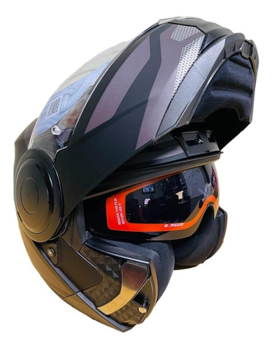 Casco Rebatible Ls2 902 Scope  Pinlock Doble Visor Motoscba