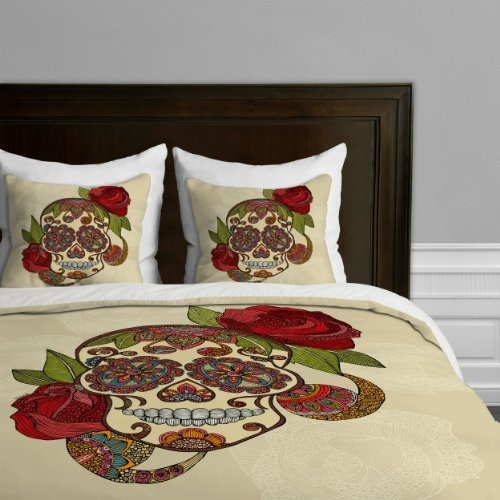 Negar Disenos Valentina Ramos Sugar Skull Duvet Cover Queen