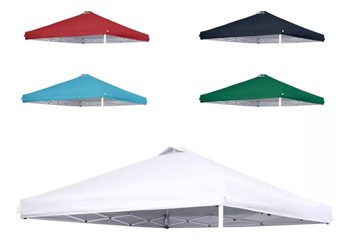 Carpa Lona Repuesto Toldo 3x3 Impermeable Color Blanco