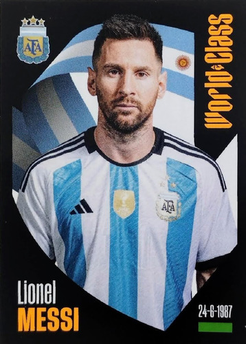 Figurita #168 Lionel Messi Panini World Class 2024 Jugador