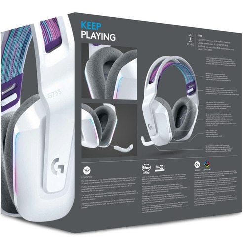 Imagen 7 de 7 de Auriculares Gamer Logitech G733 Lightspeed Rgb Wireless Pce