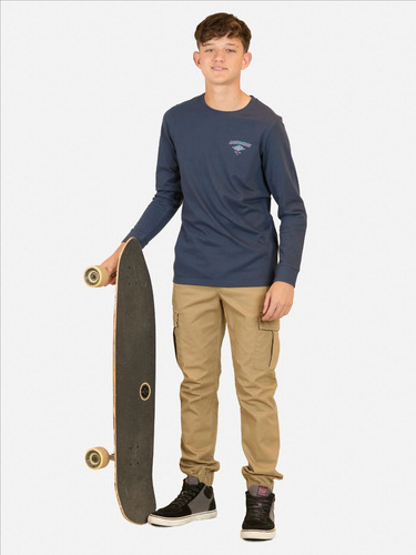 Polera Ml Since 1988 Azul Juvenil Maui And Sons