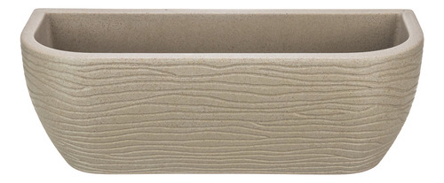 Maceta Floridis Pared Plástico 46 × 17cm Recoleccion Agua Simil Piedra Color Beige