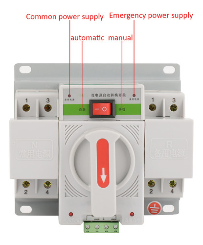 1pc 220v 63a 2p Mini Interruptor De Transferencia Automática