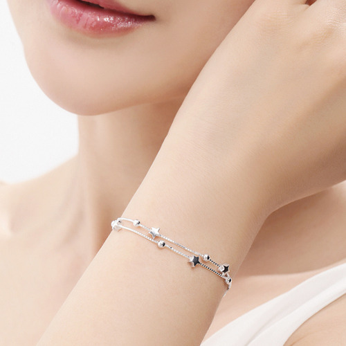 ** 2pzs Collar Colgante Con Pulsera De Perlas Llenas