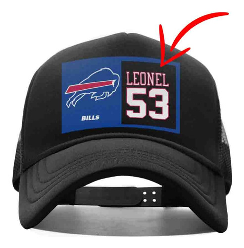 Gorra Personalizada Buffalo Bills Con Tu Nombre Color Negro