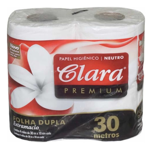 Papel Higienico Clara 4 Rollos 30 Mts Por Rollo Doble Hoja