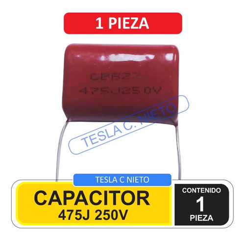 475j250v Cbb22 Capacitor Poliester