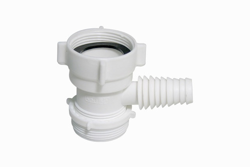 Imagem 1 de 3 de Adaptador Maquina Lavar Louças P/ Sifão Plastico Branco
