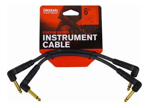 Dos Cables Angulares De Parcheo Bañados En Oro Planet Waves