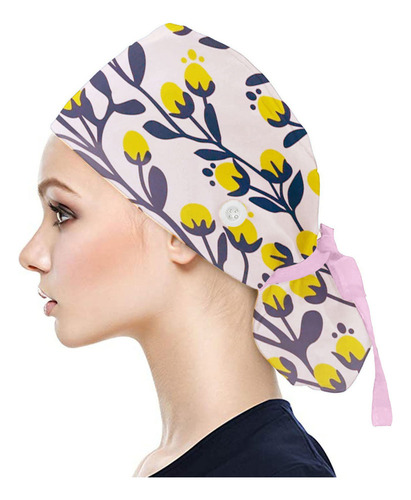 Gorro Suave Bouffant Con Banda Para El Sudor Para Mujeres Y