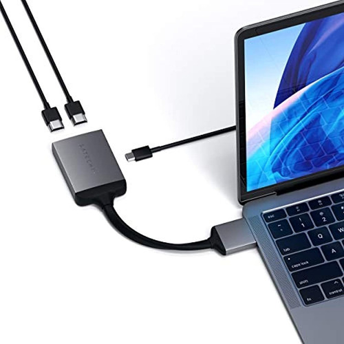 Satechi - Adaptador Hdmi Doble De Aluminio Tipo C 4k 60hz Co