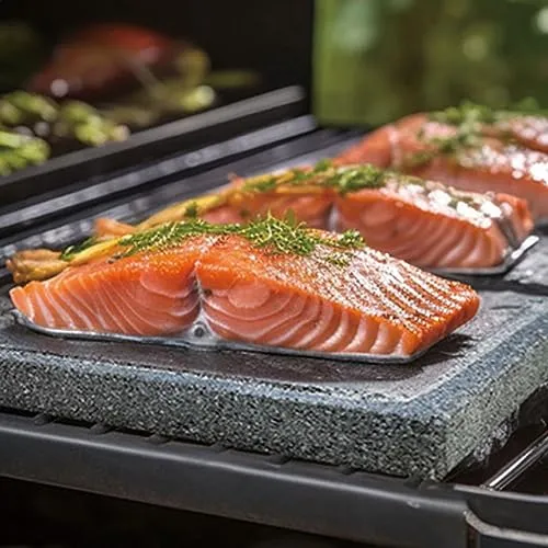Parrilla De Mesa De Piedra Para Filetes De Lava Con Bandeja