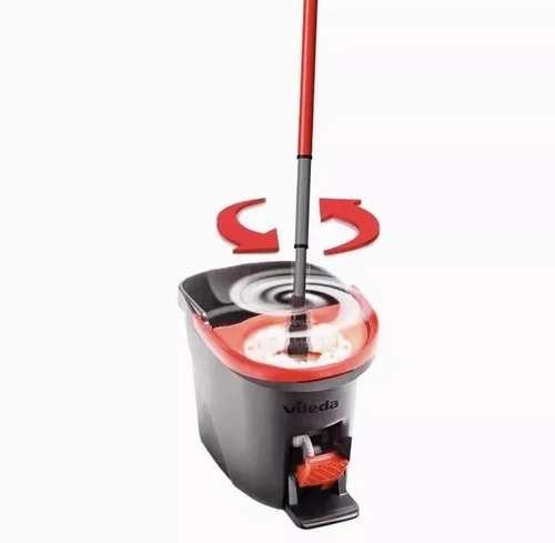 Imagen 6 de 9 de Mopa Balde Centrífugo Escurridor Cabo Pedal Vileda Original