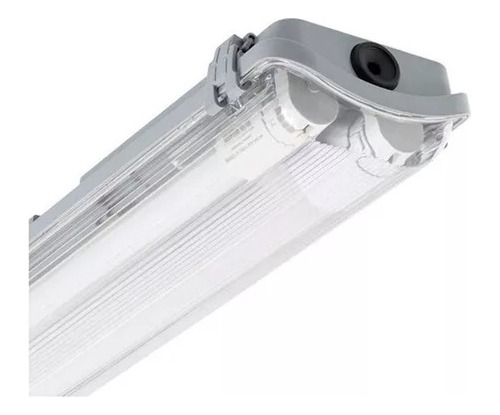 Plafon Liston Estanco 2 X 18w Ip65 Solo Led 1,2 Mts No Tubo Estructura Blanco