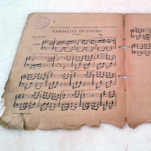 Partitura 1925 - Sandálias De Couro - Tuyhú E Aristides