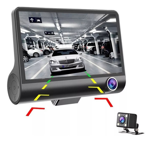 Camara Carro Dvr Hd 3 Lentes Y Cam Reversa Grabacion