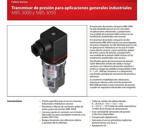 Mbs3050, 400 Bar, 1 Output 15-30 Vdc. (Usado)