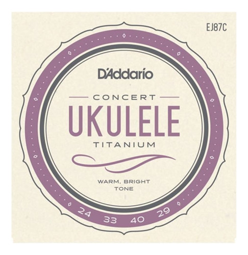 Cuerdas D´addario De Ukelele Concert Dad-ej87c