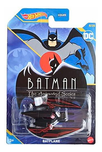 Batman Serie Animada Hot Wheels Batimóvil Y Batiavion Color Negro Con Rojo