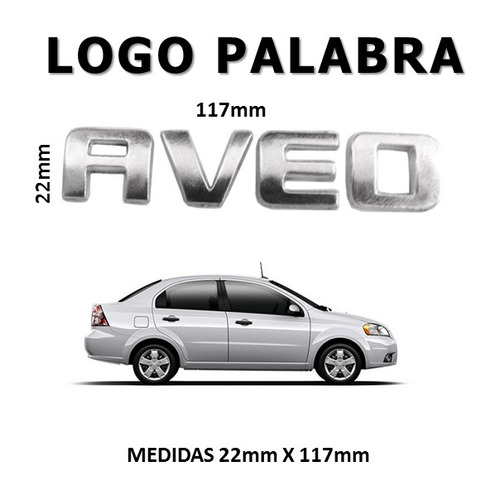 Emblema Cromado Letra Palabra  Aveo  Baul Maleta Chevrolet