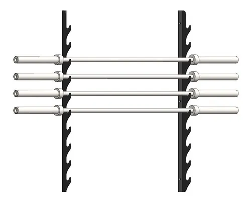Rack Porta Barra Olimpica De Pared 10 Barras Cf Funcional