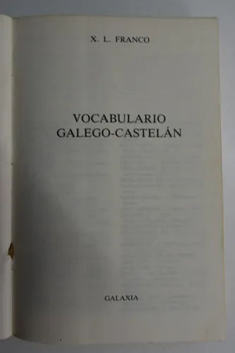 Vocabulario Galego-castelán Xosé Luis Franco Grande C199 (Usado)
