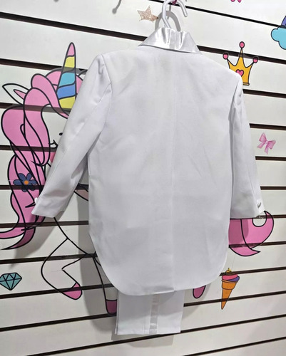 Traje Formal Blanco Bebe Y Niño, Terno Completo Bautizo