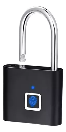 Candado de combinación, candado de huellas dactilares, candado pequeño de  grillete largo con huella digital Bluetooth, recargable por USB, candado