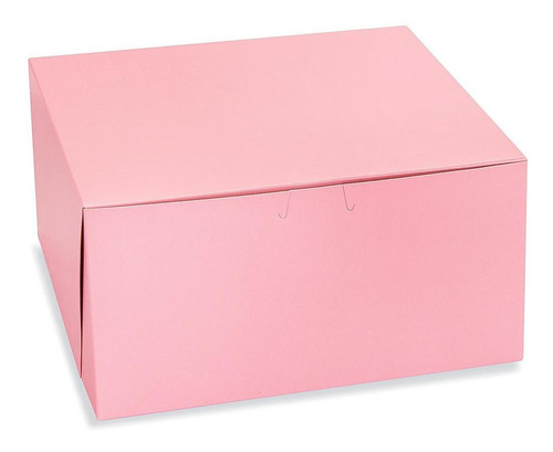 Cajas Para Pasteles - 25x25x13 Cm, Rosas - 100/paq - Uline