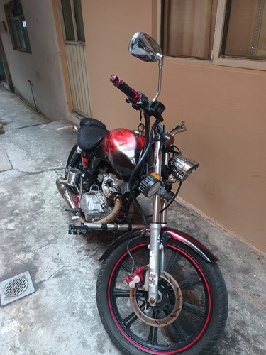 Honda Cargo 125cc 2007 Modificada Color Negro Con Flamas Roj