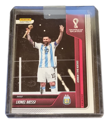 Panini Instant Qatar 2022 Lionel Messi Con La Copa Del Mundo