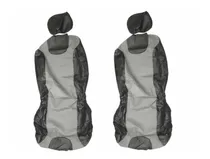 Comprar Cubre Asientos Camioneta 2 Butacas Eco Cuero Negro Y Gris