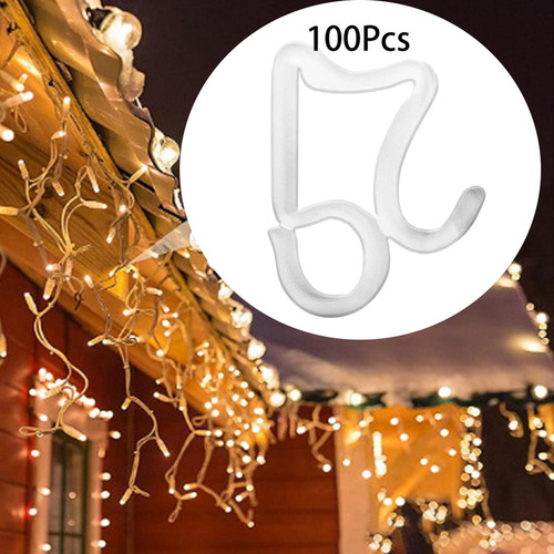 100 Uds. Clips De Luz Navideña Para Cubierta Decoración