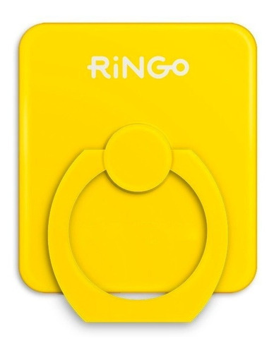 Anillo Ringo Soporte 360° Escritorio Celular Tablet Amarillo