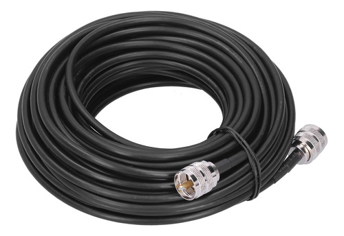 Cable Rf Coaxial Negro Uhf A Pl259 Electrónico De 15 Metros