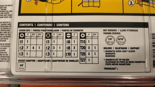 Juego De Puntas De Impacto 40 Piezas Dewalt Flex Torq