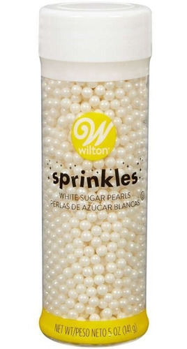Perlas Sprinkles Comestibles Wilton 141gr Blancas Original
