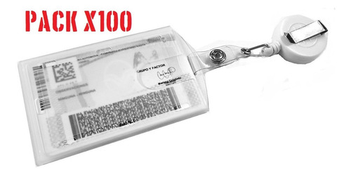 Porta Identificación + Yo Yo Extensible Pack X100 Vcrespo