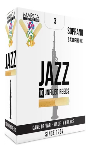 Caña P/saxofón Soprano Fuerza 3 Nota Bb Marca Reeds Jzu330
