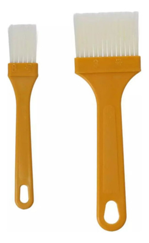 Set 3 Brochas Planas Plástica Pintura Escolares 6-4.5-2cms