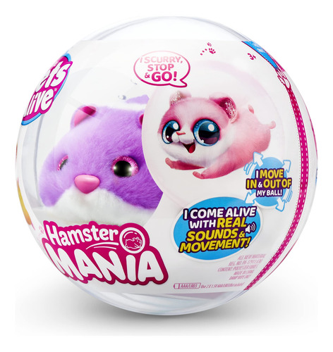 Pets Alive Hamstermania (púrpura) De Zuru Hamster, Electron