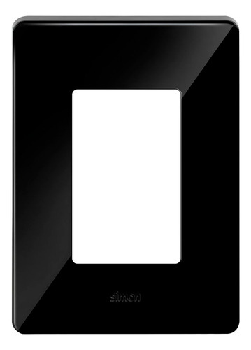 Simon 20 Placa 4x2 3 Posto H+sup Negro Piano S-20 (20913-37) Cor Preto