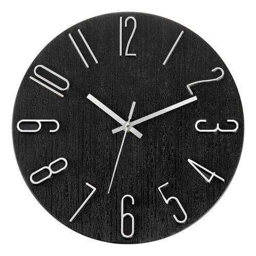 Reloj De Pared Minimalista Moderno De 12 Pulgadas, Reloj De 