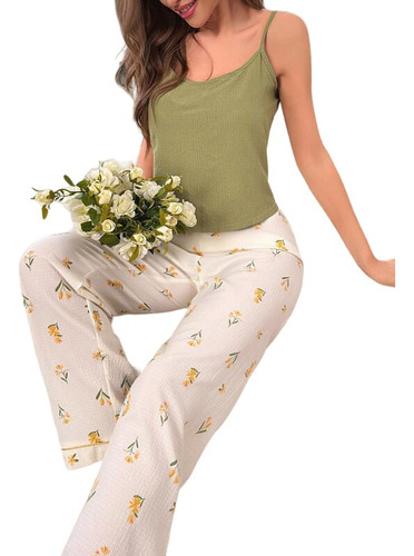 Pijama Conjunto Shein Con Estampado Floral / De Mujer