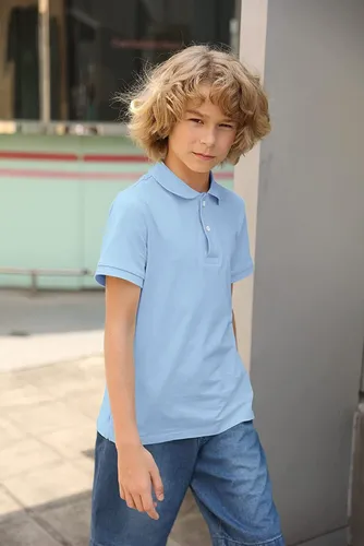 Playera Polo De Manga Corta Con Botones For Niños