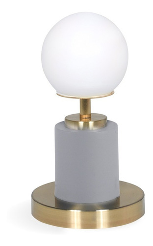 Velador Vintage Bronce Globo + Lámpara Led G9 - Dormitorio Color de la estructura VE220 BRONCE-GRIS